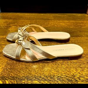 Loeffler Randall Eveline Delicate Strap Flat Sandals - Size 7.5